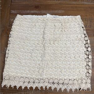 Le Chateau White Lace Mini Skirt